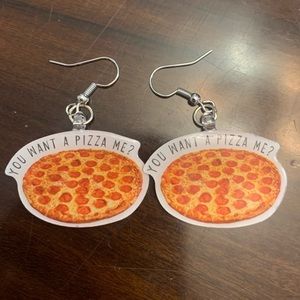 You want a pizza me earrings quirky cheesy